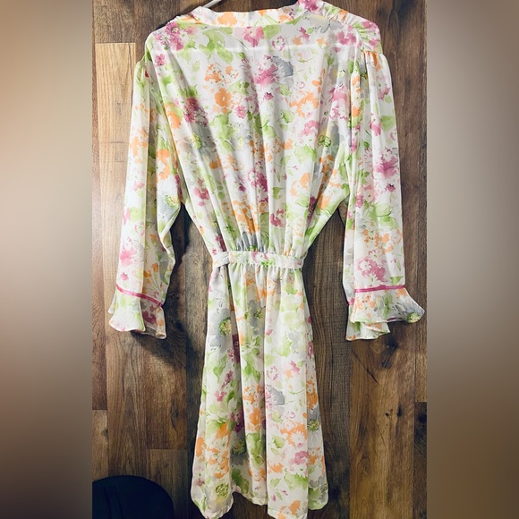 Oscar de la Renta Floral Sheer robe - Picture 3 of 6